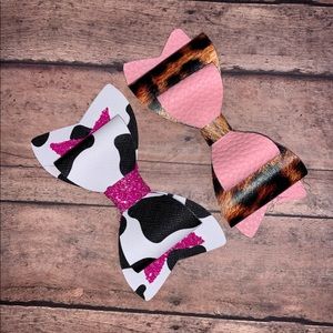 Handmade, fabric hair bows